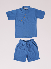 Boys Mandarin Collar Linen Set - Top and Bottom Linen Set - Ages 3-10