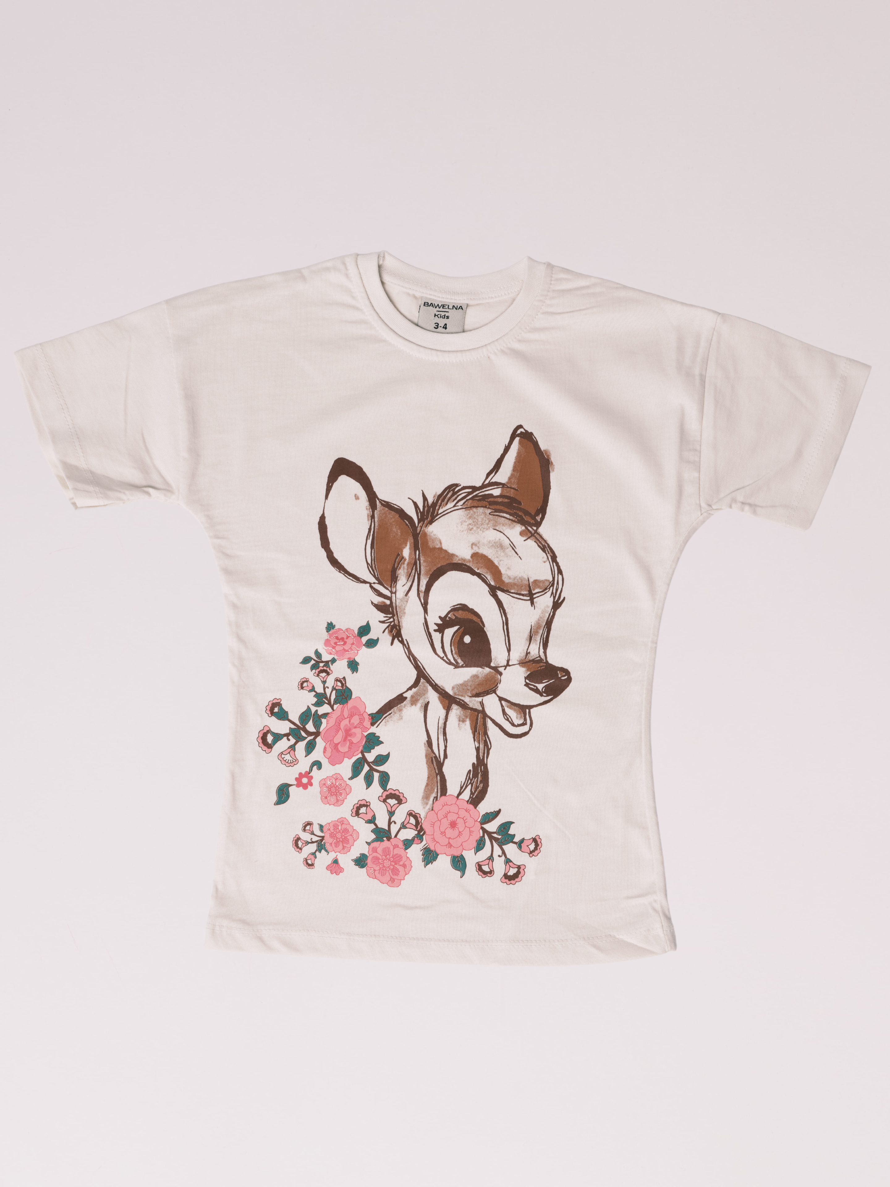 Girls Bambi Floral Cotton T-Shirt and 2-Thread Shorts Set - Ages 3-10