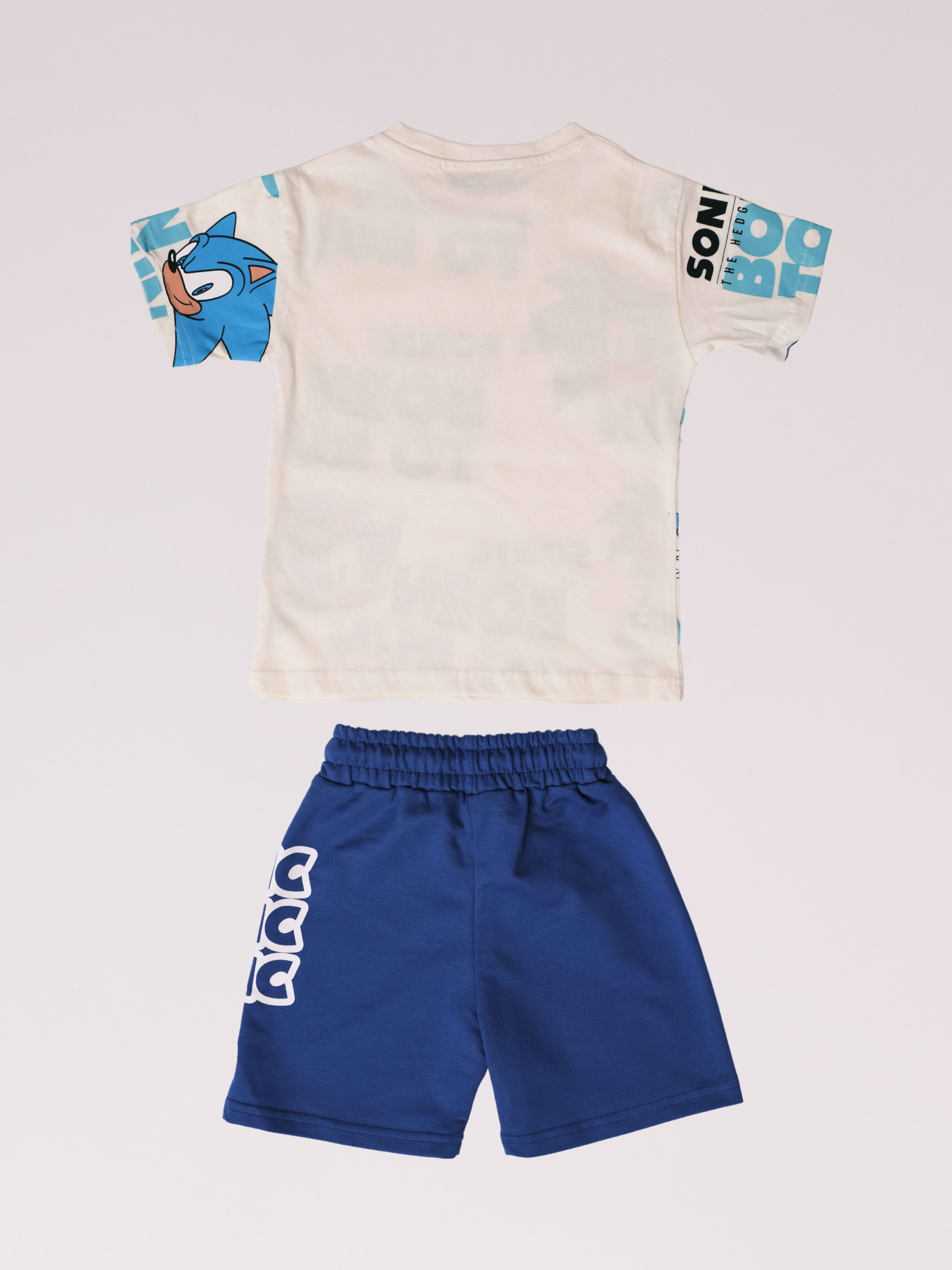 Boys Sonic Born To Run T-Shirt and 2-Thread Shorts Set - Ages 3-10