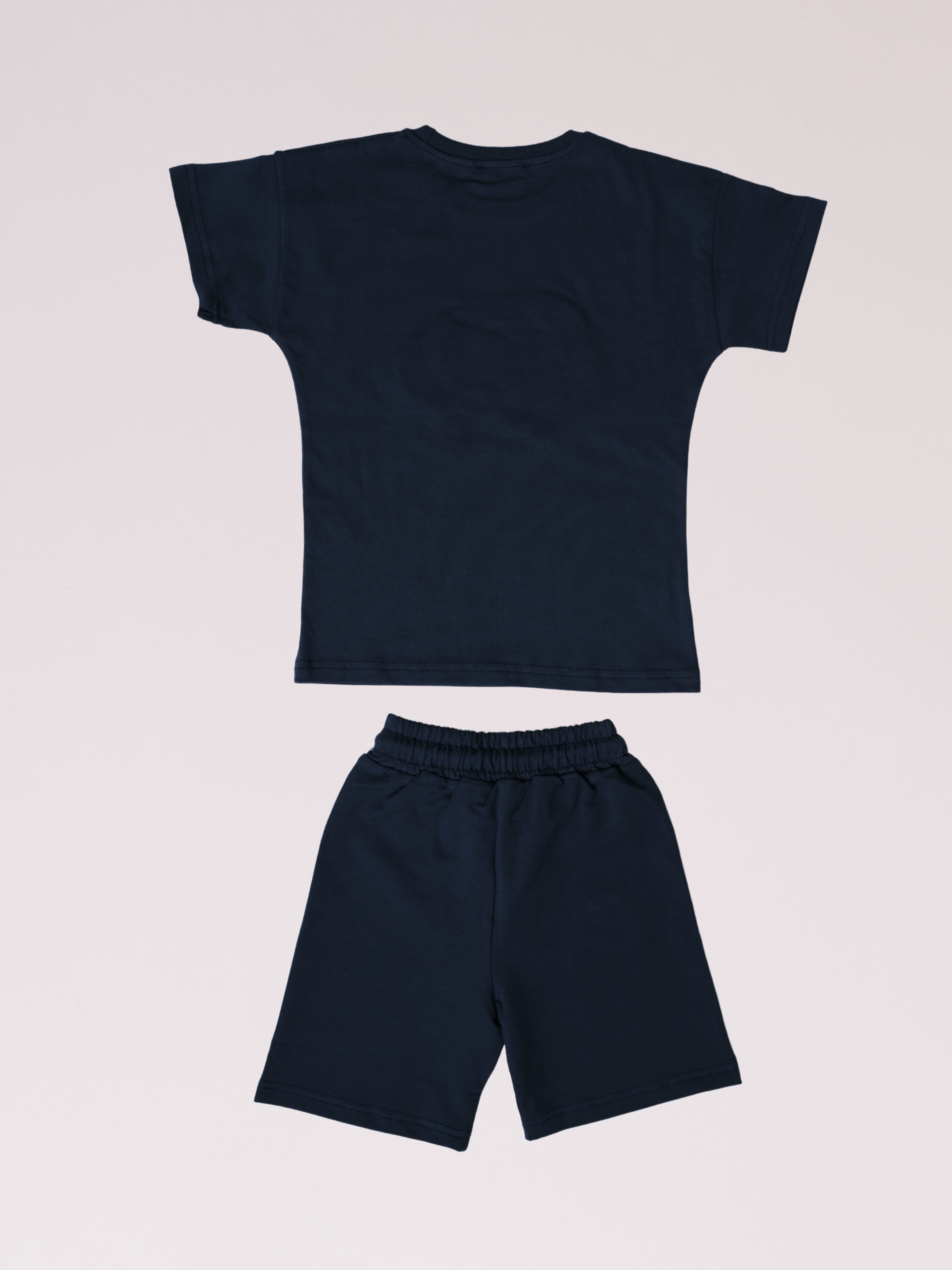 True State Print Boys' Set - Comfy Cotton Top, Embroidered 2-Ply Bottom - Sizes 3-10 Years